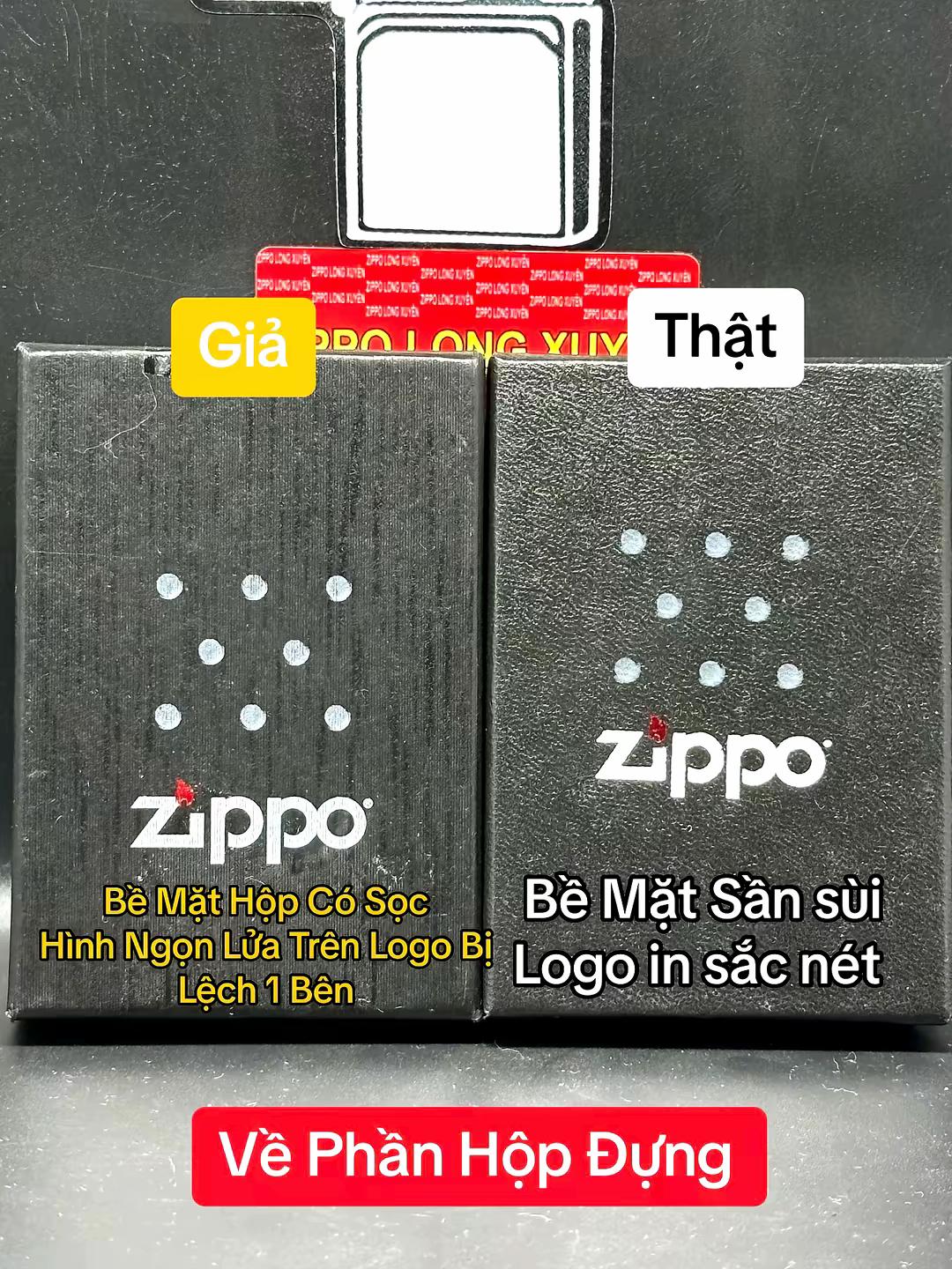 So sánh nhận biết Zippo thật giả