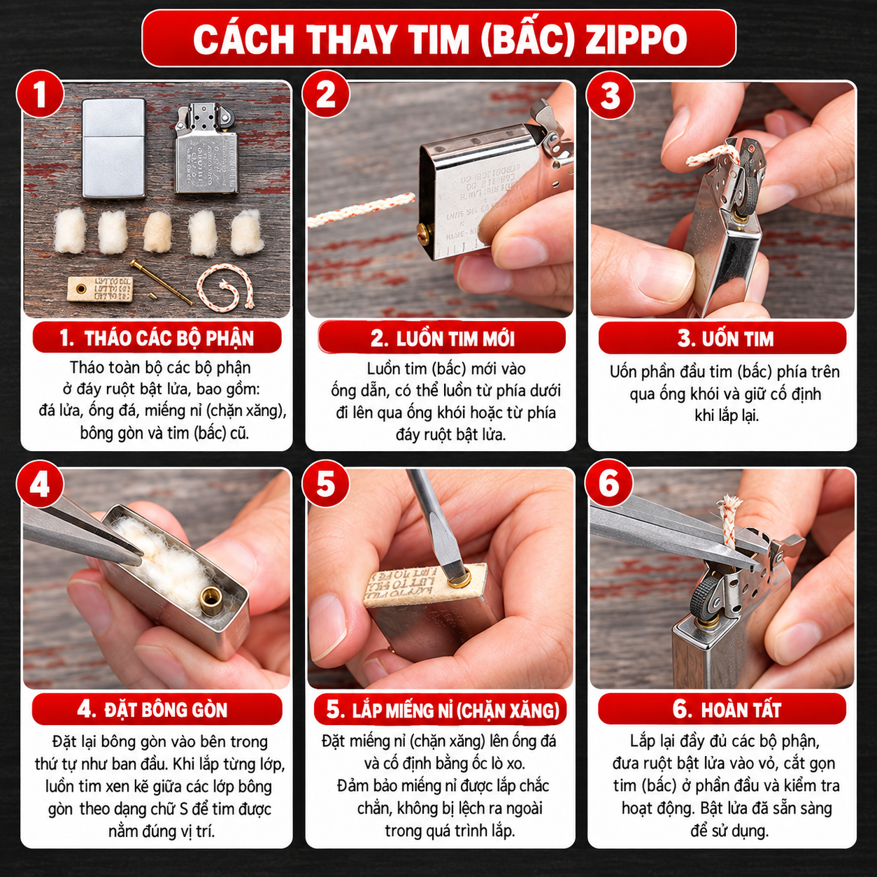 Vì Sao Zippo Không Tắt Khi Có Gió? Giải Mã Công Nghệ Chống Gió Của Bật Lửa Zippo 18 Cách bảo dưỡng và cắt tim Zippo để duy trì ngọn lửa ổn định