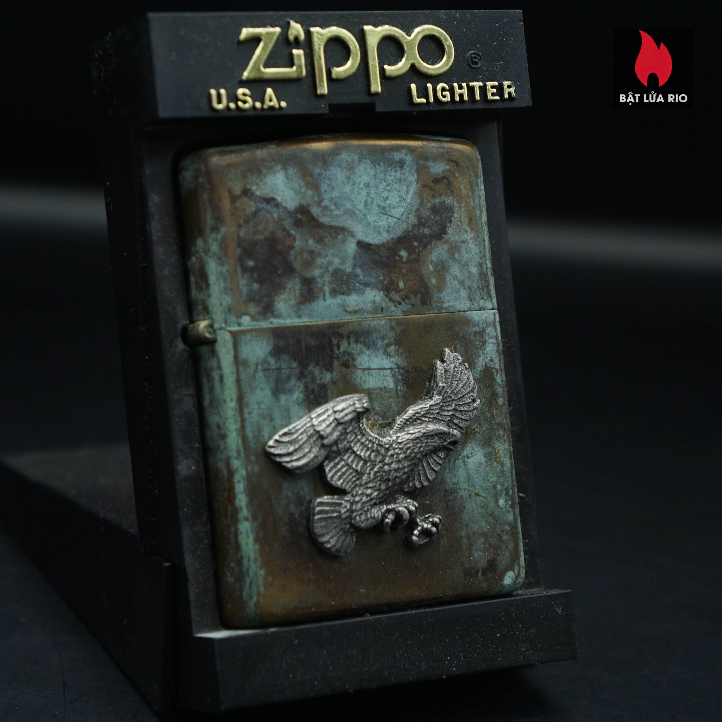 Zippo La Mã 1992 – Đồng Phủ Giả Cổ – Miếng Ốp Dán Nổi 2 Mặt – Emblem Đại Bàng 36 Zippo La Mã 1992 – Đồng Phủ Giả Cổ – Miếng Ốp Dán Nổi 2 Mặt – Emblem Đại Bàng 1