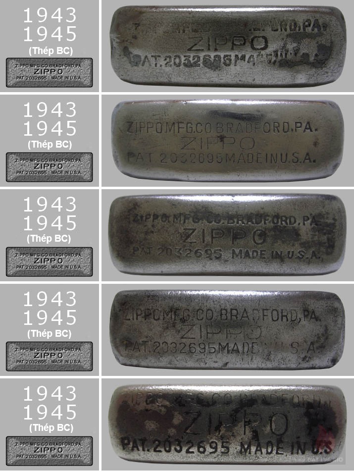 Mã Đáy Zippo Là Gì? Cách Đọc Mộc Đáy Và Xác Định Năm Sản Xuất Zippo 67 Mộc đáy Zippo cổ giai đoạn 1943 - 1945