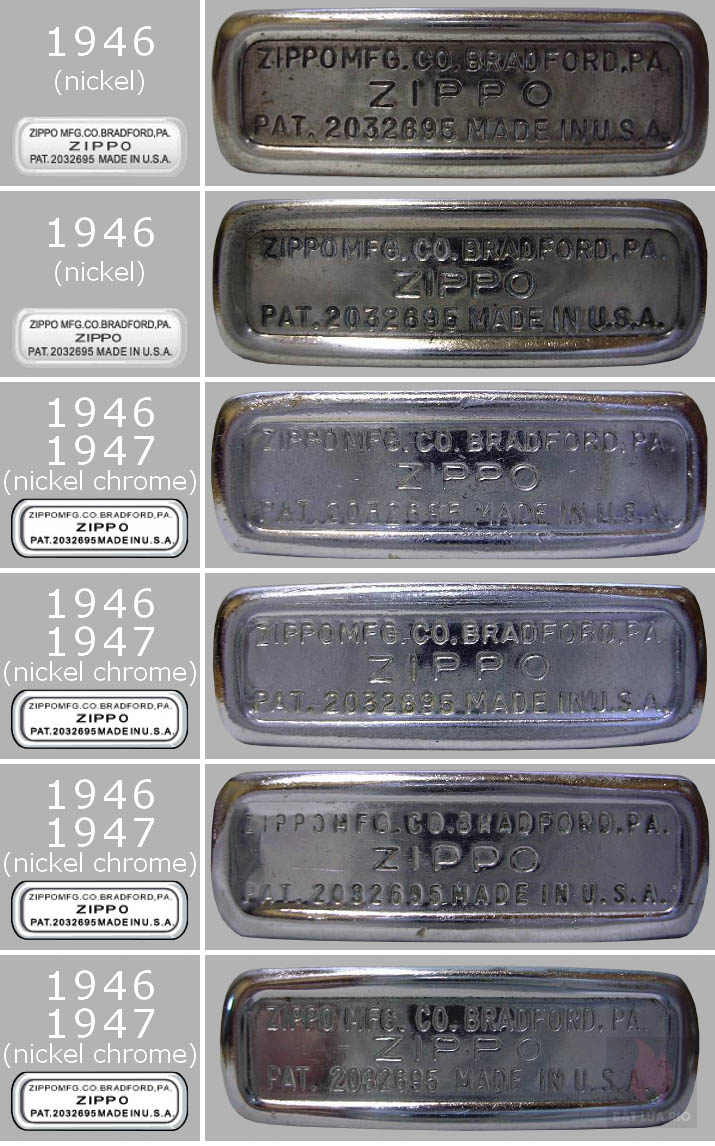 Mã Đáy Zippo Là Gì? Cách Đọc Mộc Đáy Và Xác Định Năm Sản Xuất Zippo 102 Mộc đáy Zippo cổ giai đoạn 1946 - 1947