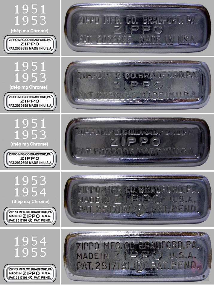 Mã Đáy Zippo Là Gì? Cách Đọc Mộc Đáy Và Xác Định Năm Sản Xuất Zippo 69 Mộc đáy Zippo cổ giai đoạn 1951 - 1955