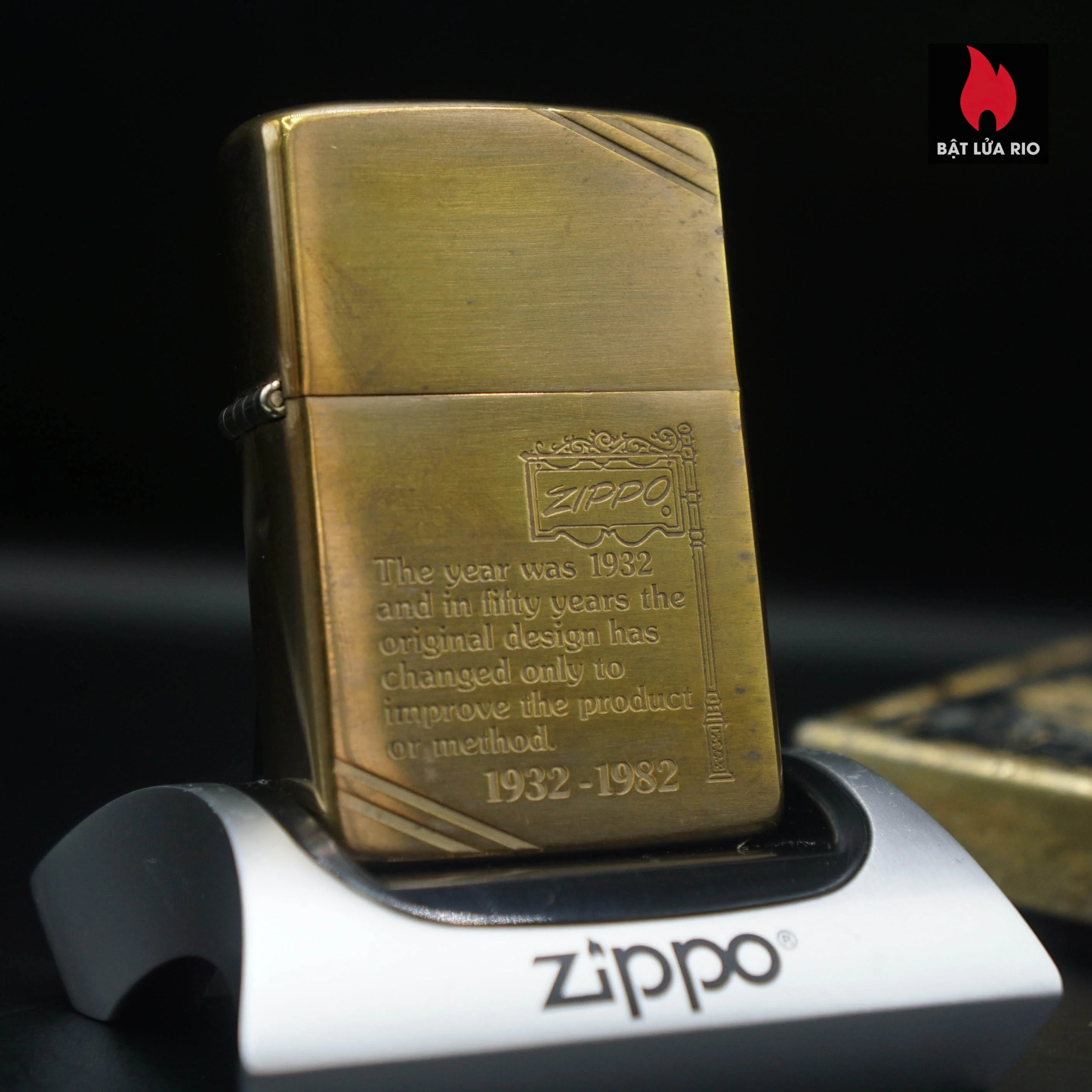 Zippo Chu Niên 1932-1982 – Đồng Khối – Commemorative 1932-1982 50th Anniversary – The Year was 1932