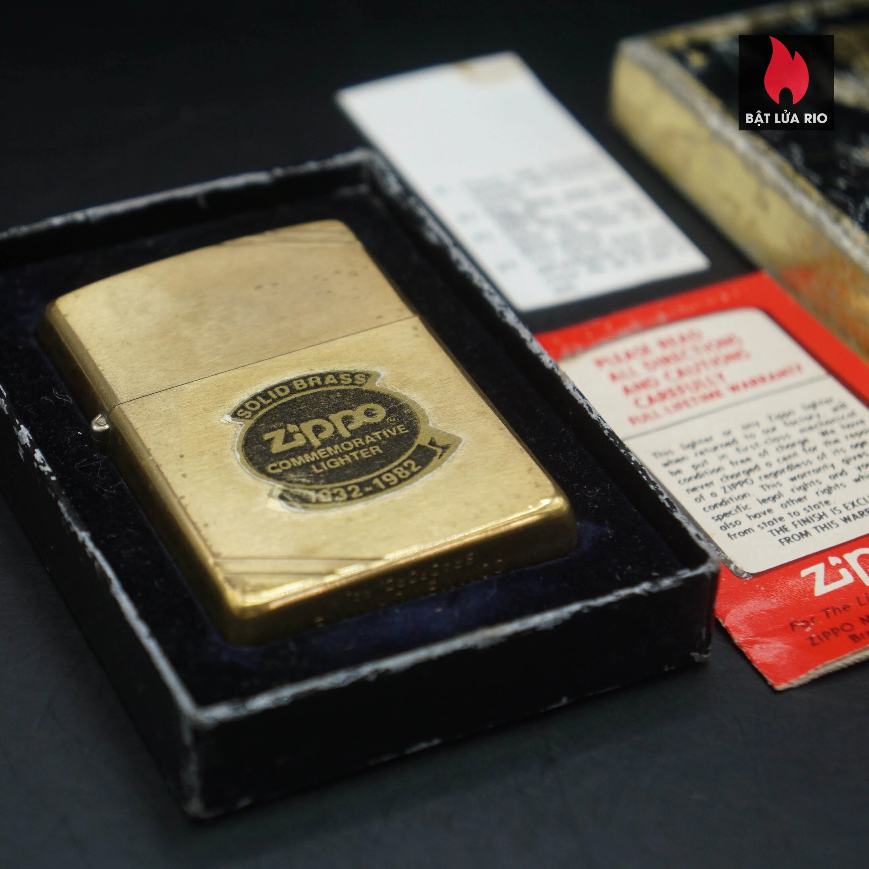 Zippo Chu Niên 1932-1982 – Đồng Khối – Commemorative 1932-1982 50th Anniversary – Trơn 2 mặt 86 Zippo Chu Niên 1932-1982 – Đồng Khối – Commemorative 1932-1982 50th Anniversary – Trơn 2 mặt 1