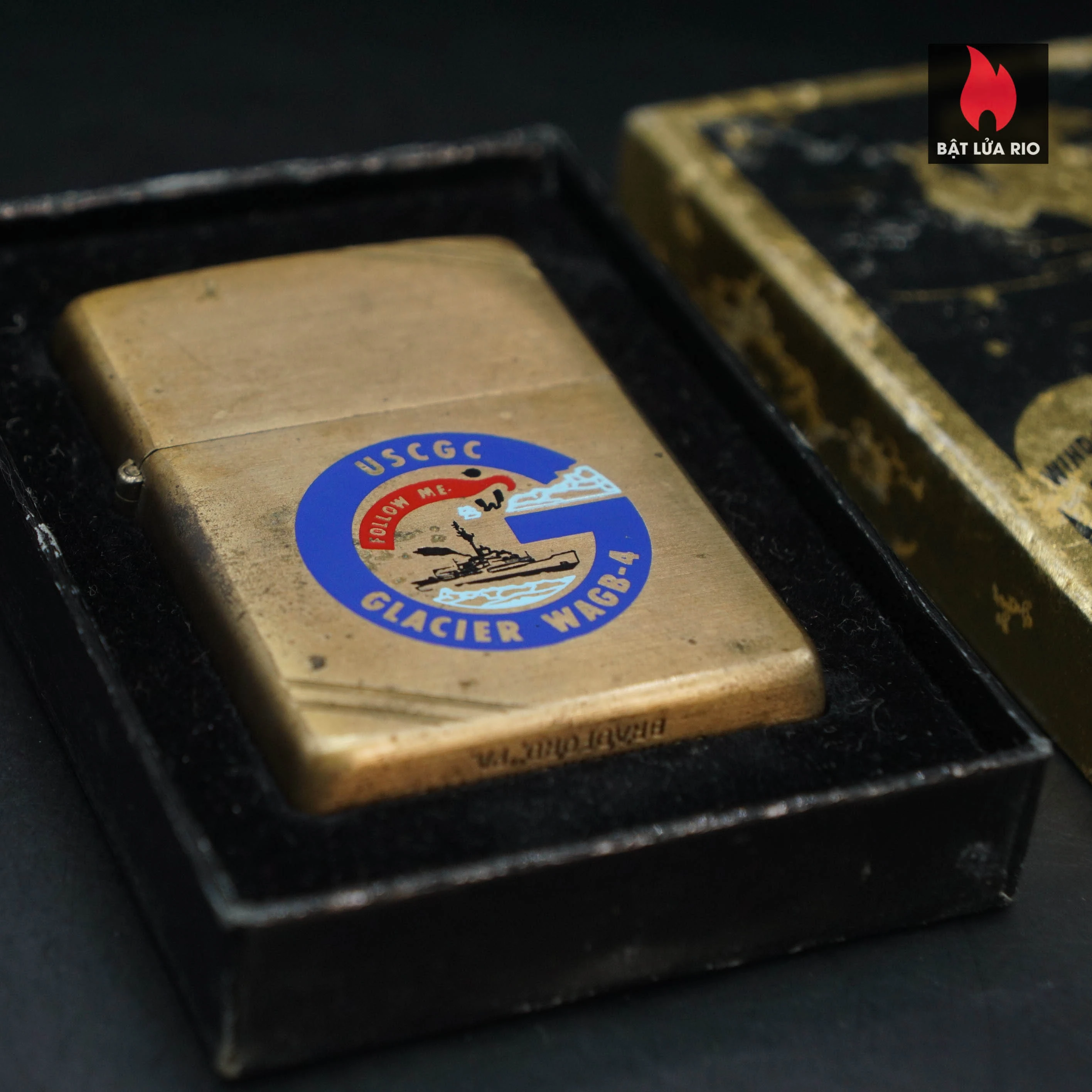 Zippo Chu Niên 1932-1982 – Đồng Nguyên Khối – USCGC Glacier (WAGB-4) – Operation Deep Freeze 1