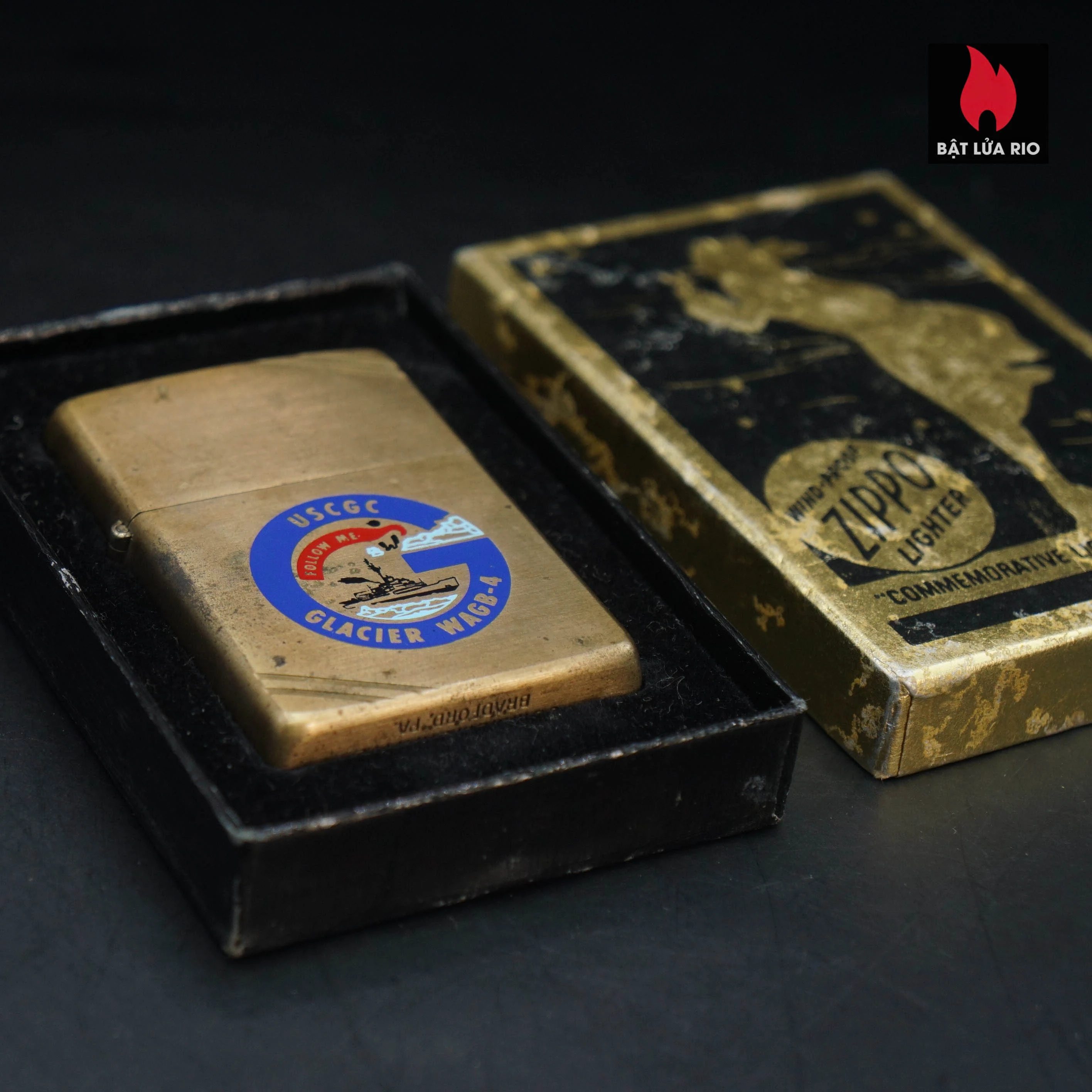 Zippo Chu Niên 1932-1982 – Đồng Nguyên Khối – USCGC Glacier (WAGB-4) – Operation Deep Freeze 2