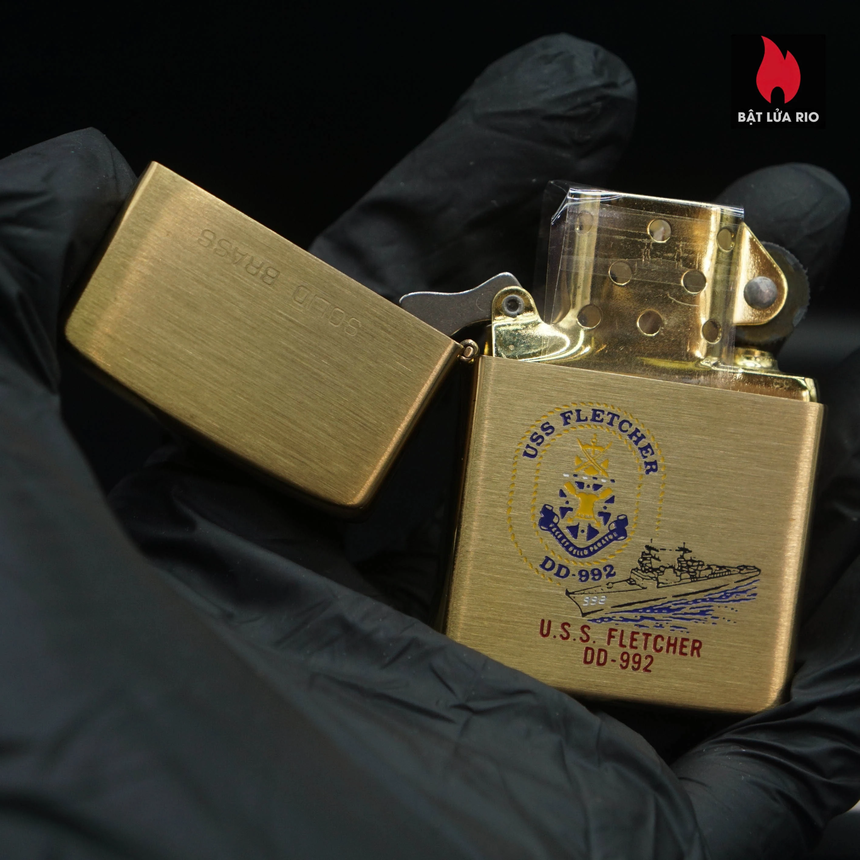 Zippo Chu Niên 1932-1983 – Đồng Nguyên Khối – USS Fletcher DD-992 – Tàu Khu Trục 75 Zippo Chu Niên 1932-1983 – Đồng Nguyên Khối – USS Fletcher DD-992 – Tàu Khu Trục 17