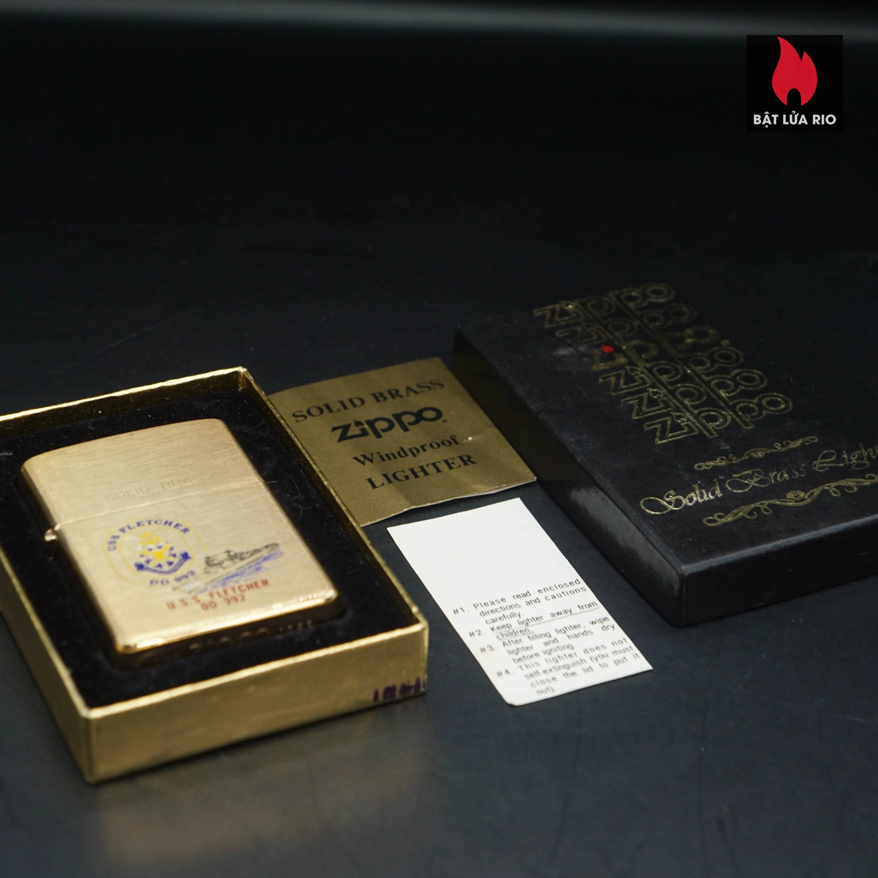 Zippo Chu Niên 1932-1983 – Đồng Nguyên Khối – USS Fletcher DD-992 – Tàu Khu Trục 87 Zippo Chu Niên 1932-1983 – Đồng Nguyên Khối – USS Fletcher DD-992 – Tàu Khu Trục 27
