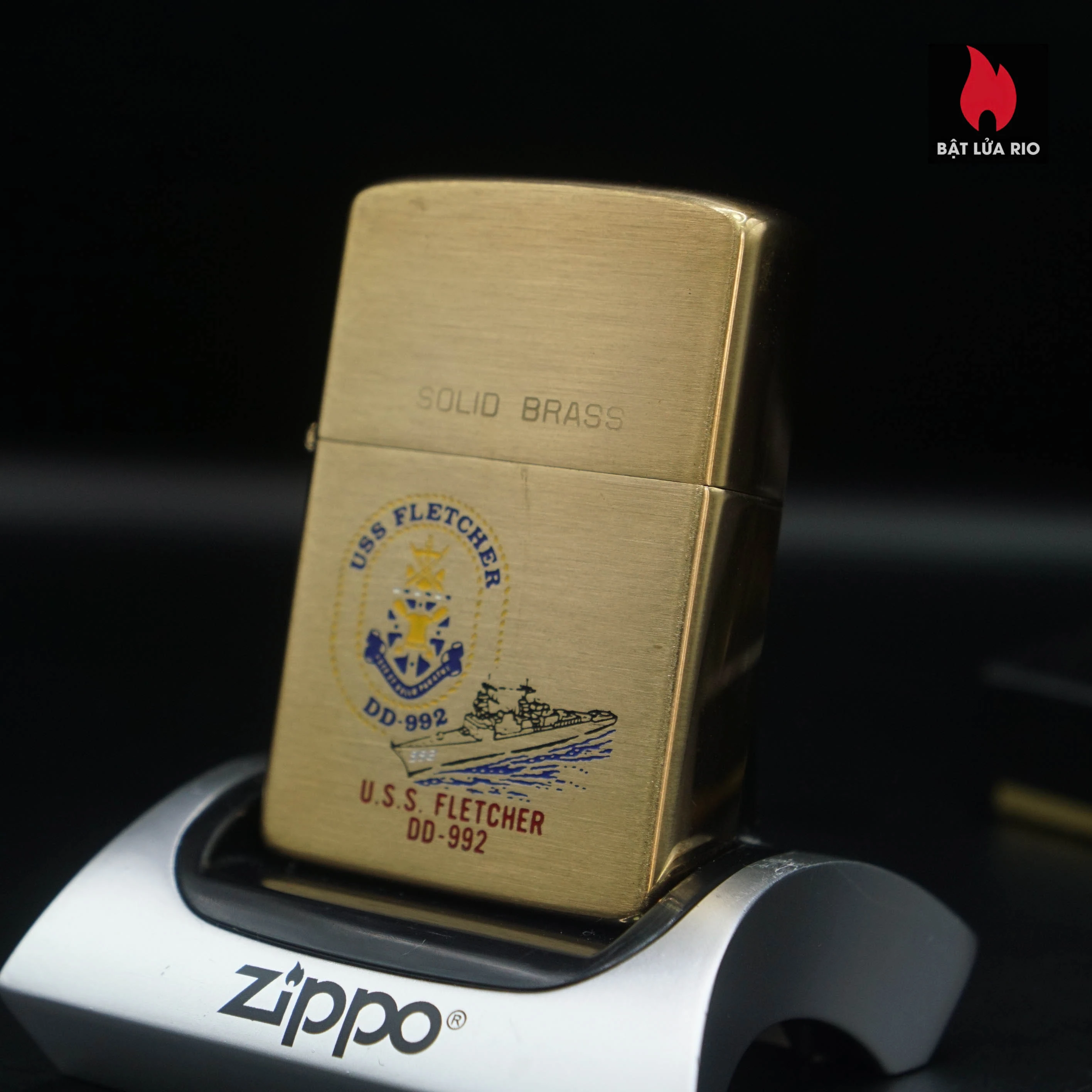 Zippo Chu Niên 1932-1983 – Đồng Nguyên Khối – USS Fletcher DD-992 – Tàu Khu Trục 63 Zippo Chu Niên 1932-1983 – Đồng Nguyên Khối – USS Fletcher DD-992 – Tàu Khu Trục 3