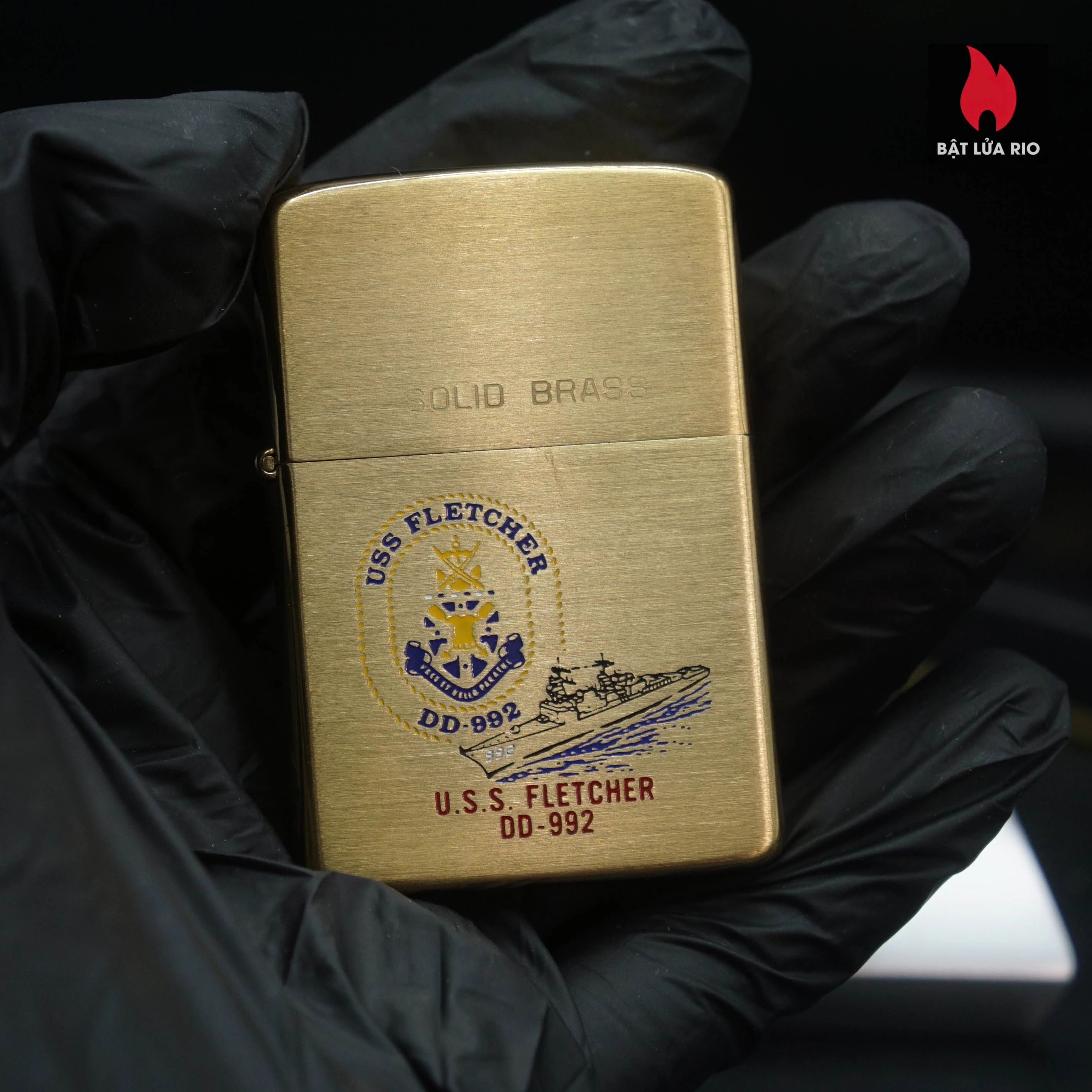 Zippo Chu Niên 1932-1983 – Đồng Nguyên Khối – USS Fletcher DD-992 – Tàu Khu Trục 68 Zippo Chu Niên 1932-1983 – Đồng Nguyên Khối – USS Fletcher DD-992 – Tàu Khu Trục 7