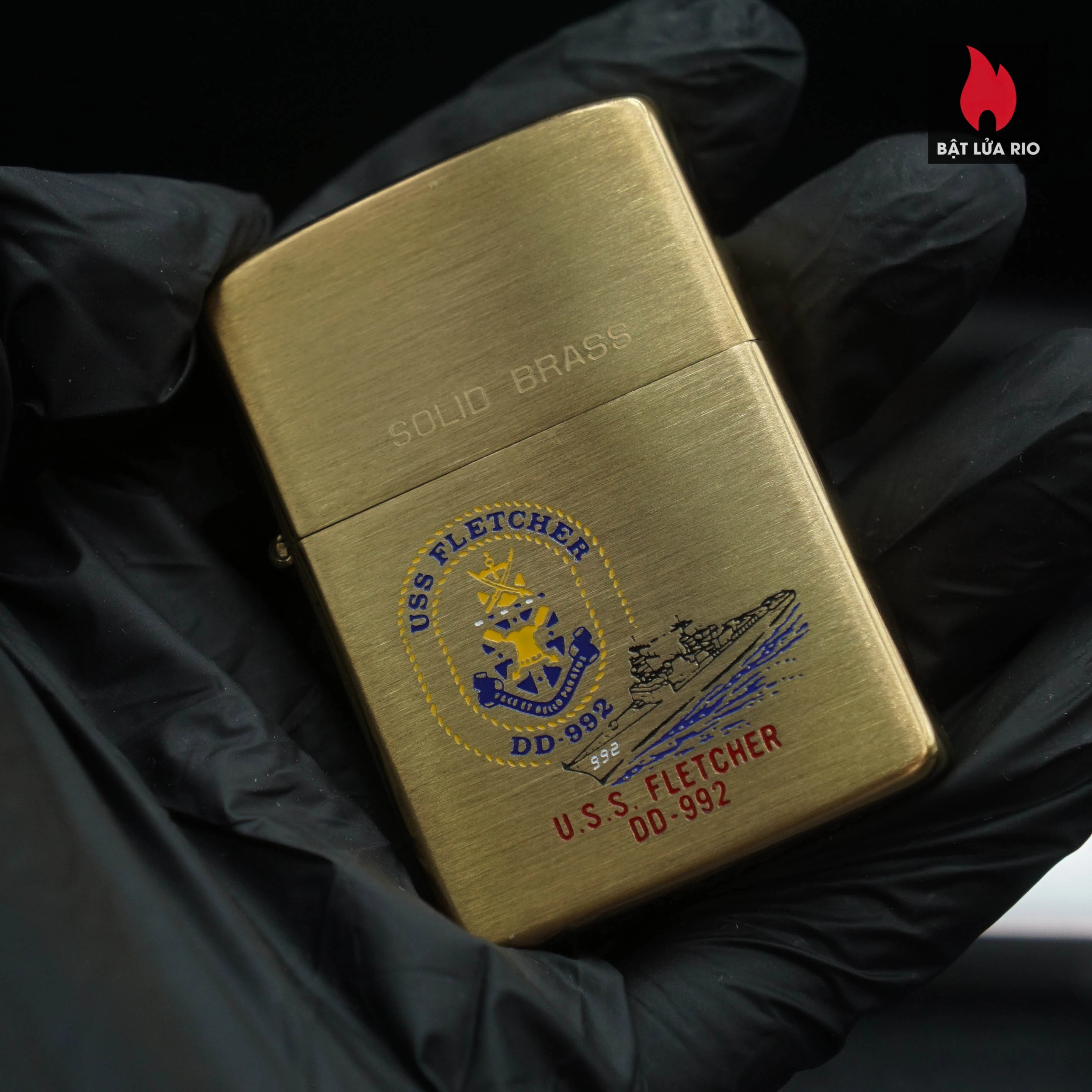 Zippo Chu Niên 1932-1983 – Đồng Nguyên Khối – USS Fletcher DD-992 – Tàu Khu Trục 67 Zippo Chu Niên 1932-1983 – Đồng Nguyên Khối – USS Fletcher DD-992 – Tàu Khu Trục 8