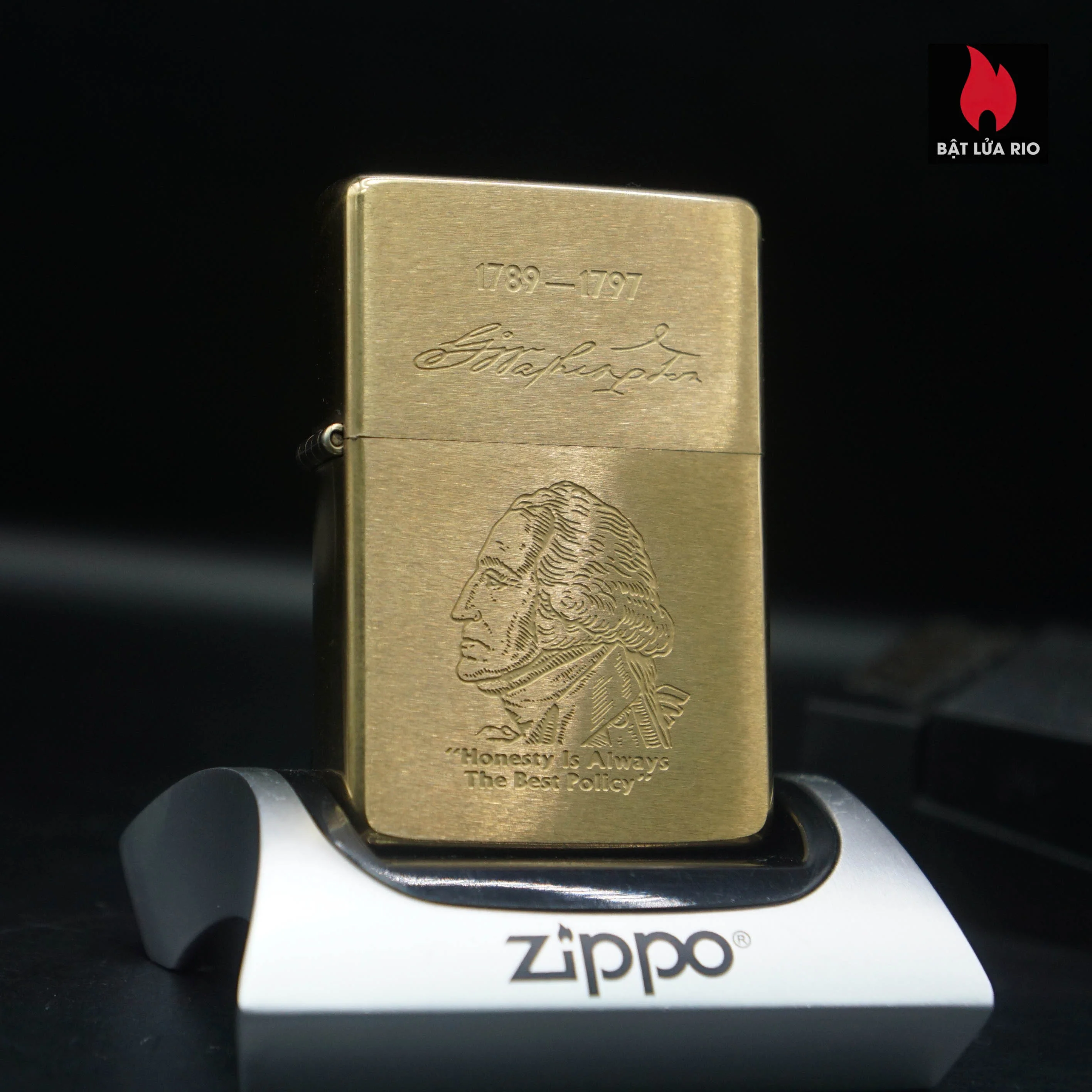 Home 36 Zippo La Mã 1989 – Vintage 1937 – Presidential Series – Tổng thống Mỹ George Washington