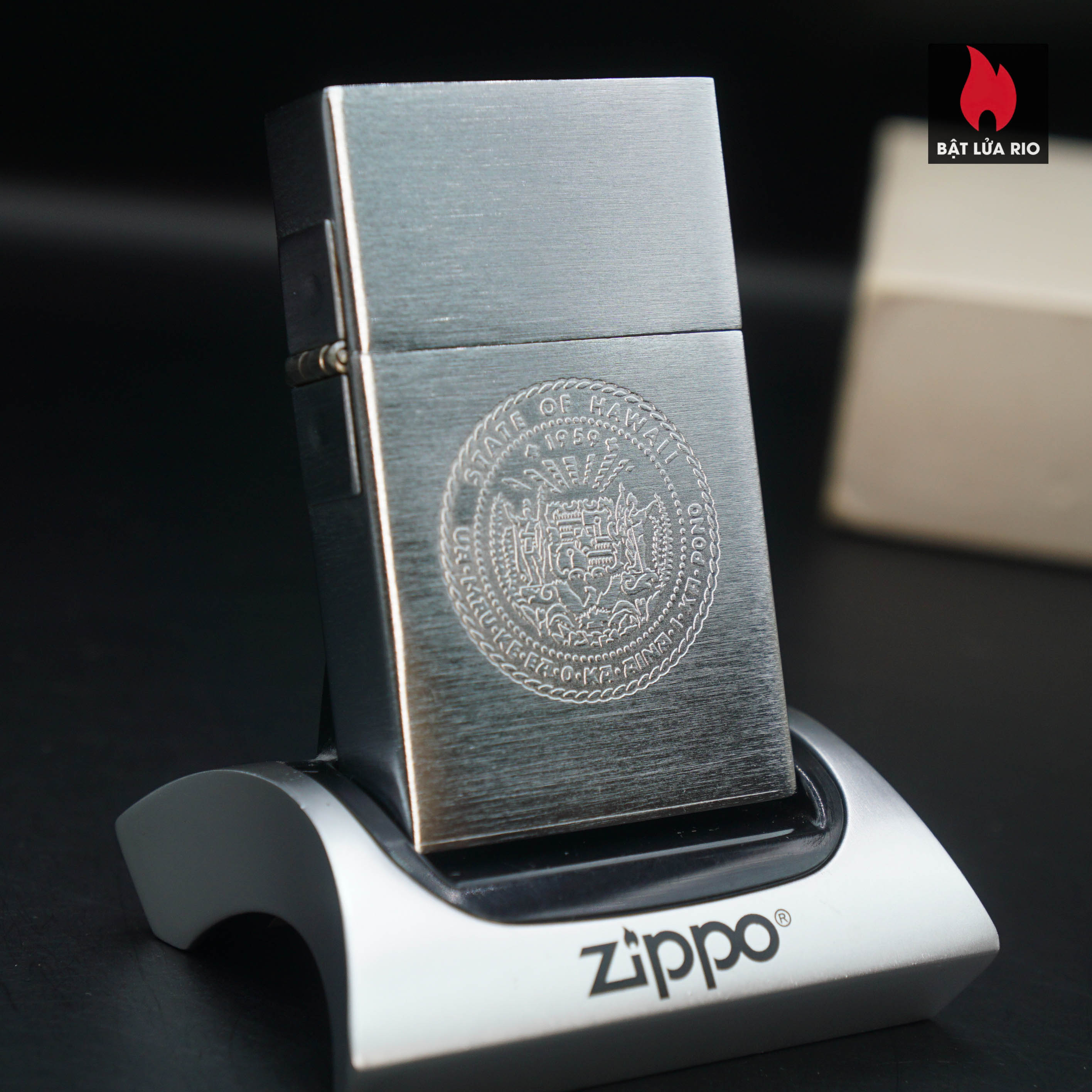 Home 34 Zippo La Mã 1992 – Original 1932 Replica – State of Hawaii seal – Đại ấn Bang Hawaii