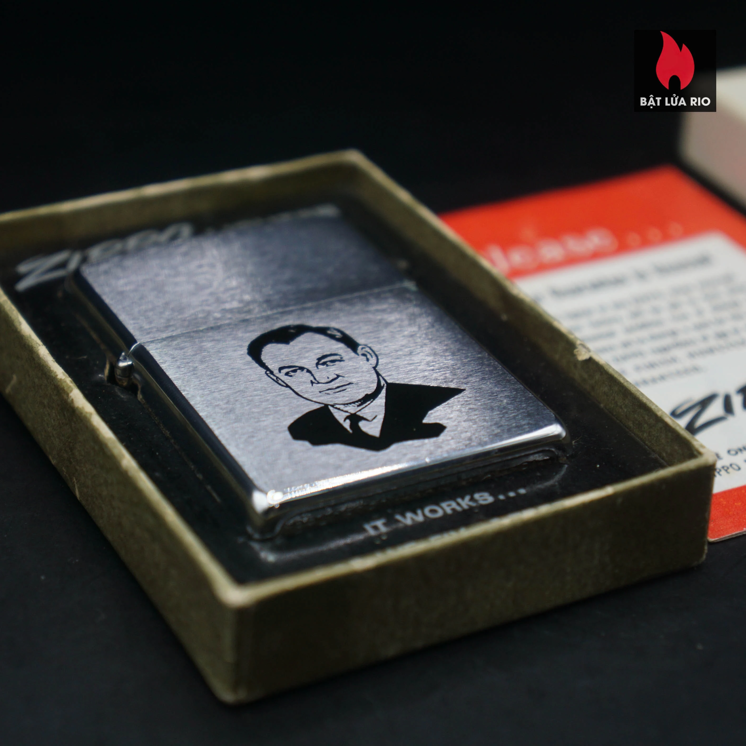 Zippo Xưa 1970 – Brushed Chrome – Claude R. Kirk Jr. – Cựu Thống đốc Florida – New 61 Zippo Xưa 1970 – Brushed Chrome – Claude R. Kirk Jr. – Cựu Thống đốc Florida – New 1