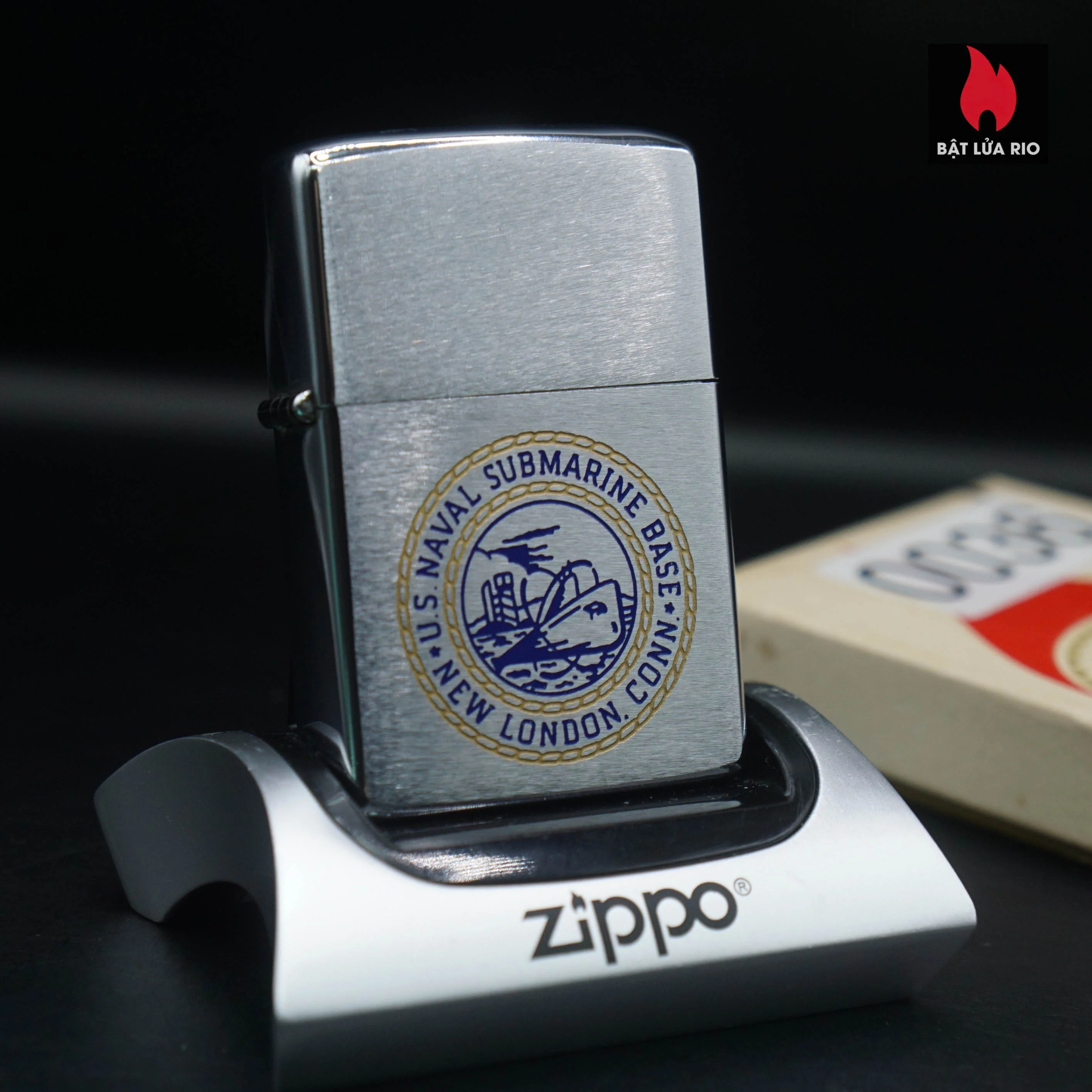 Zippo Xưa 1975 – Naval Submarine Base New London – Căn cứ Tàu ngầm Hải quân