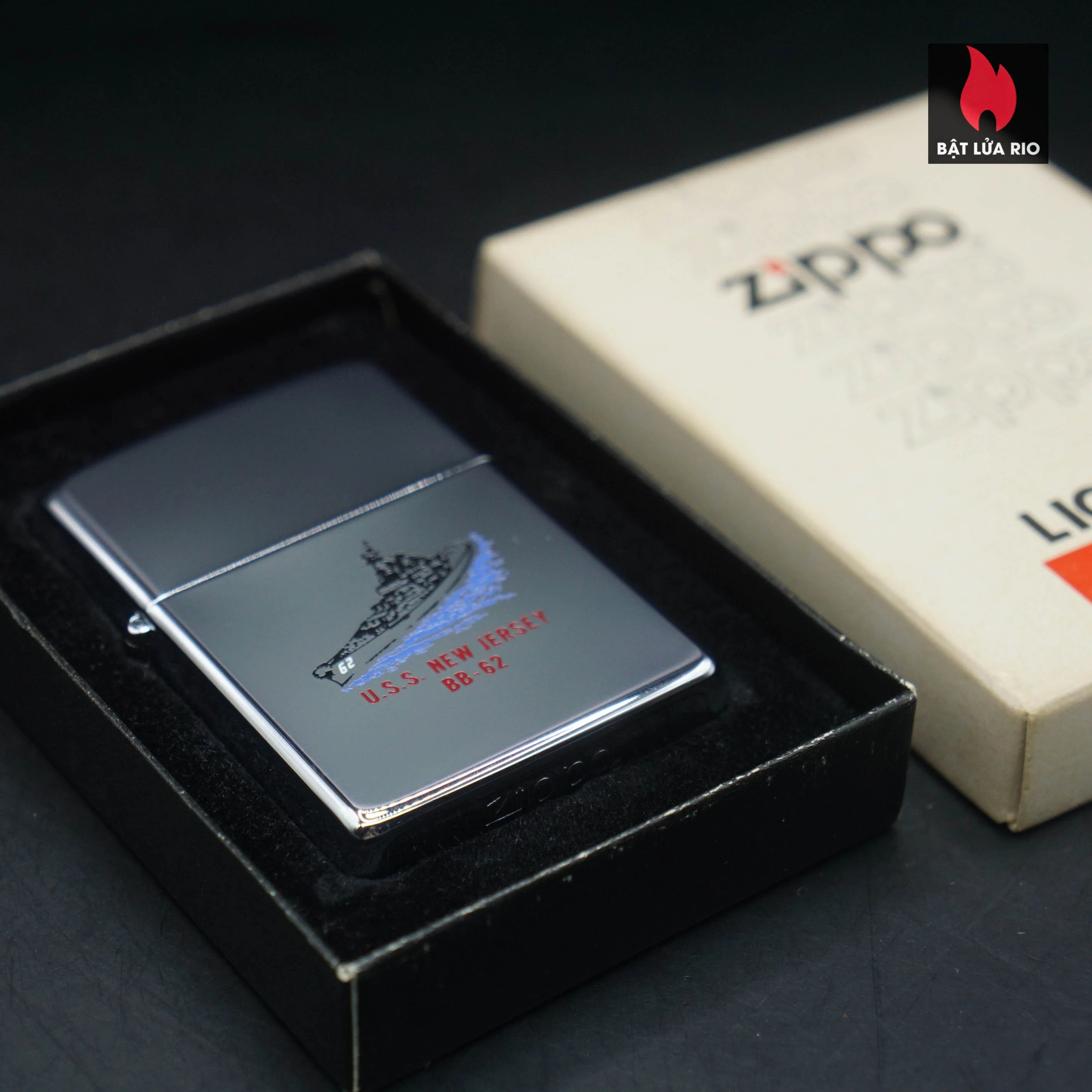 Zippo Xưa 1984 – USS New Jersey BB-62 – Thiết Giáp Hạm 17 Zippo Xưa 1984 – USS New Jersey BB-62 – Thiết Giáp Hạm 1
