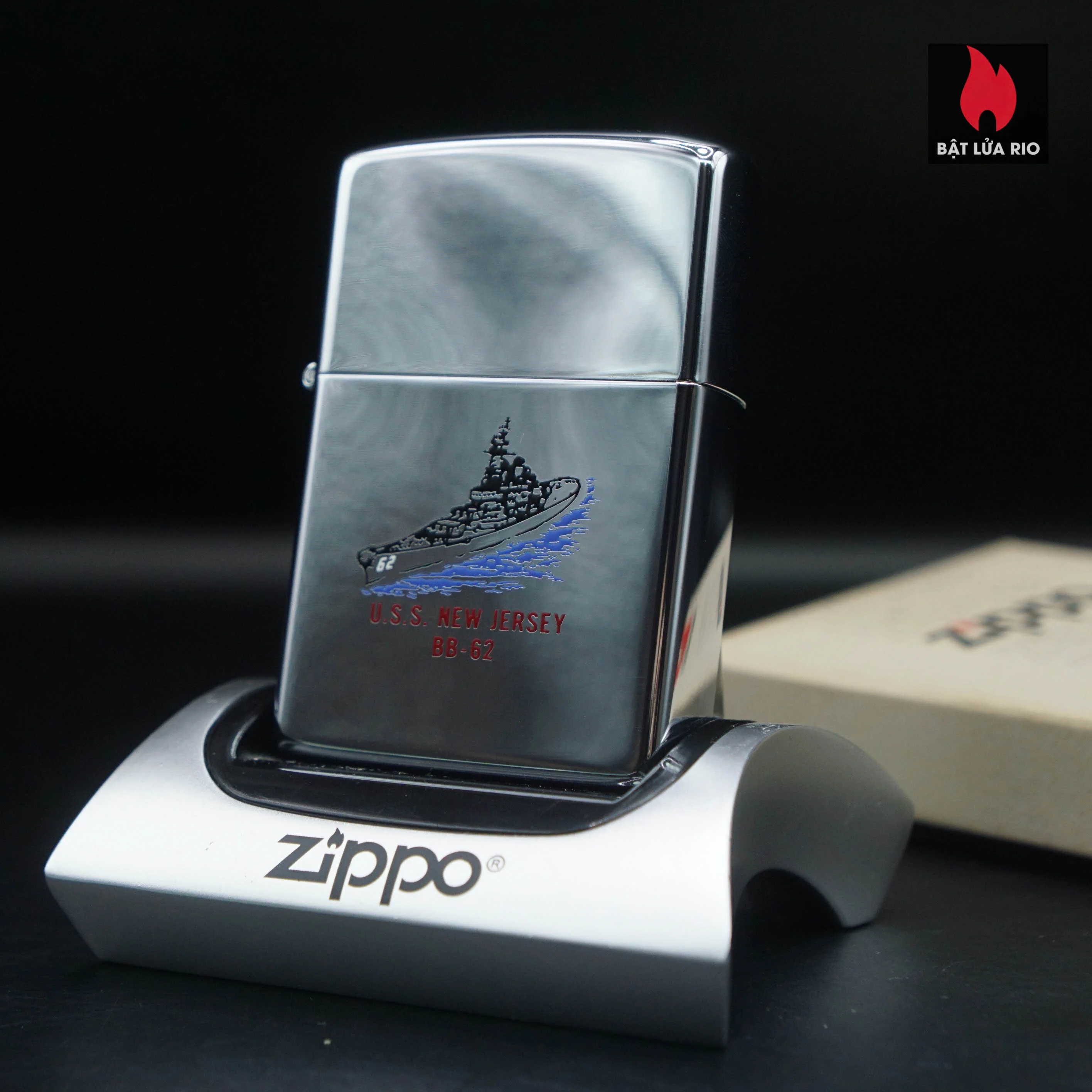 Zippo Xưa 1984 – USS New Jersey BB-62 – Thiết Giáp Hạm 2 Zippo Xưa 1984 – USS New Jersey BB-62 – Thiết Giáp Hạm 2