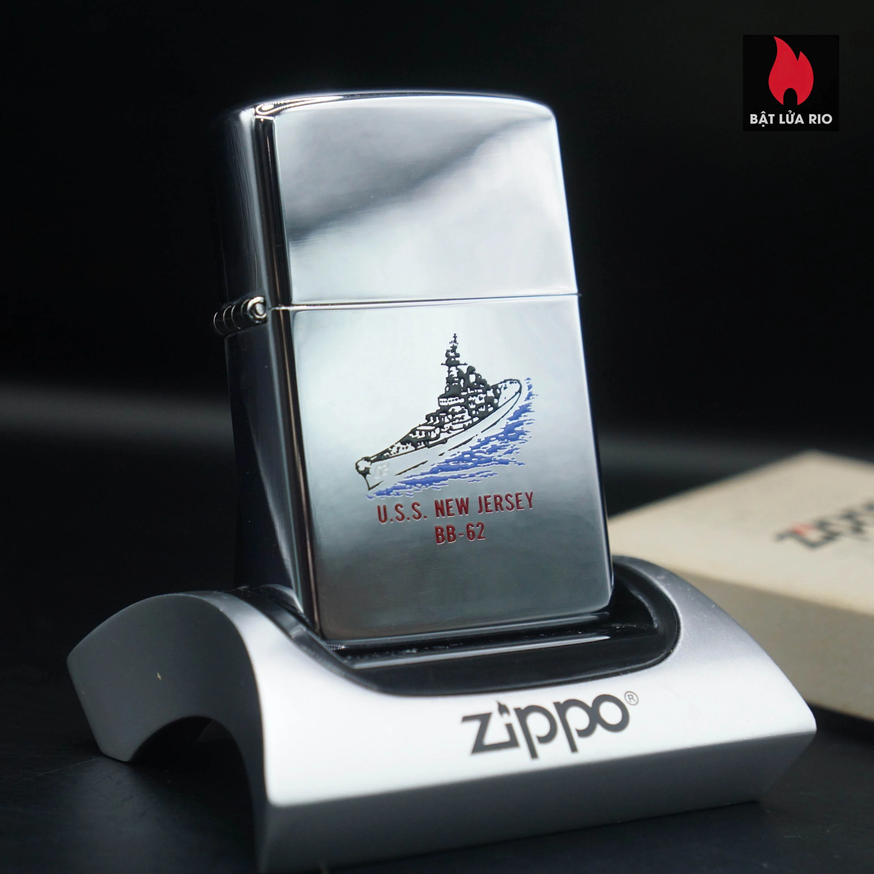 Zippo Xưa 1984 – USS New Jersey BB-62 – Thiết Giáp Hạm 1 Zippo Xưa 1984 – USS New Jersey BB-62 – Thiết Giáp Hạm